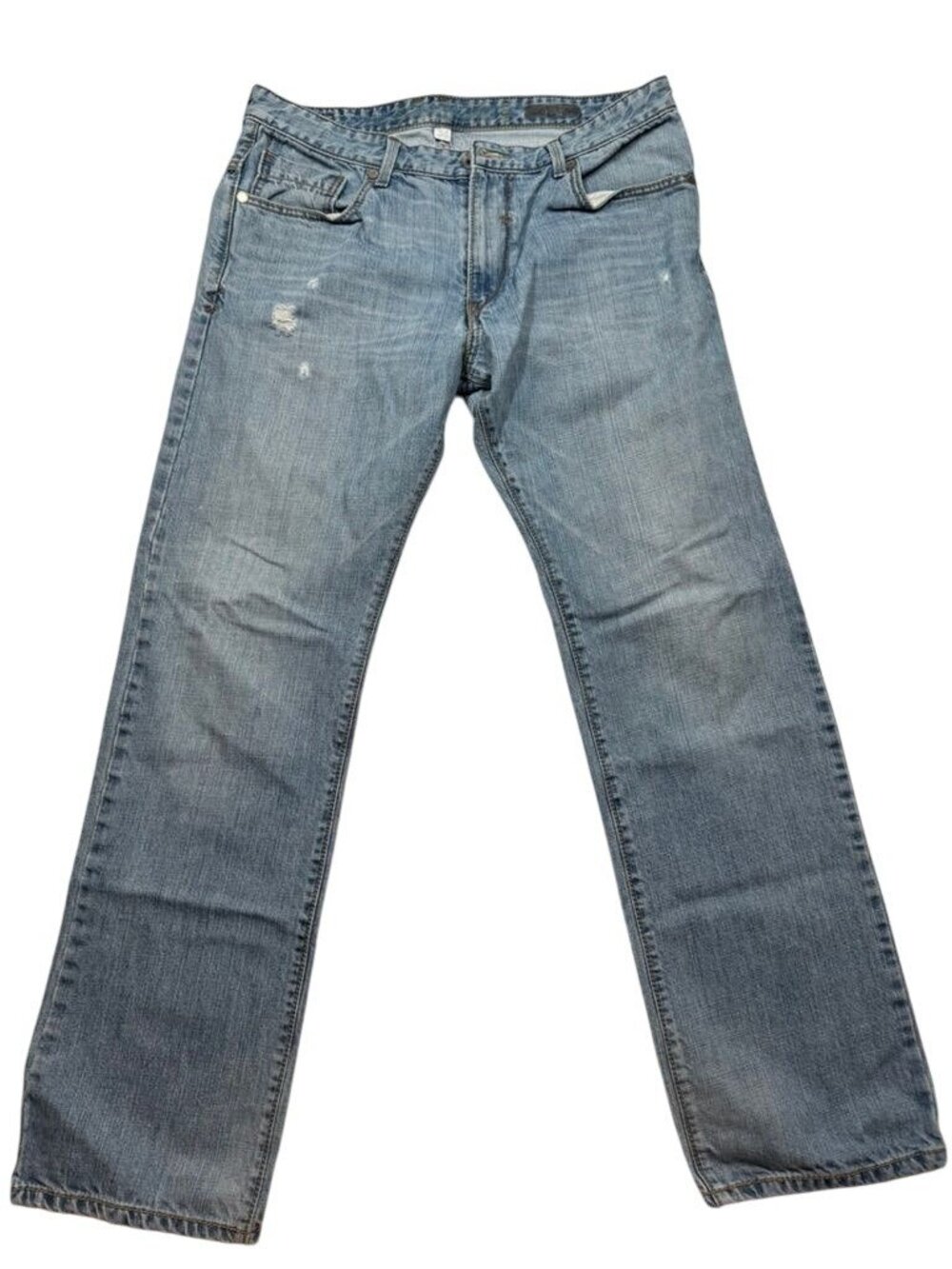 Levi's Silvertab Slim Straight Distressed Blue Jeans Flap Pockets Men's 36x32 - Picture 1 of 8
